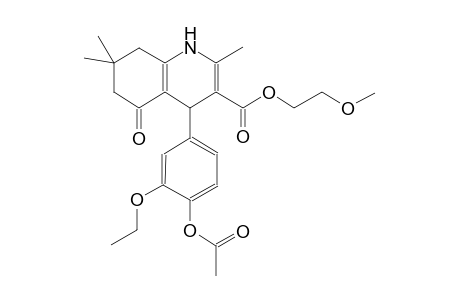 3-quinolinecarboxylic acid, 4-[4-(acetyloxy)-3-ethoxyphenyl]-1,4,5,6,7,8-hexahydro-2,7,7-trimethyl-5-oxo-, 2-methoxyethyl ester