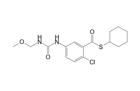 Benzenecarbothioic acid, 2-chloro-5-[[(methoxymethylamino)carbonyl]amino]-, S-cyclohexyl ester