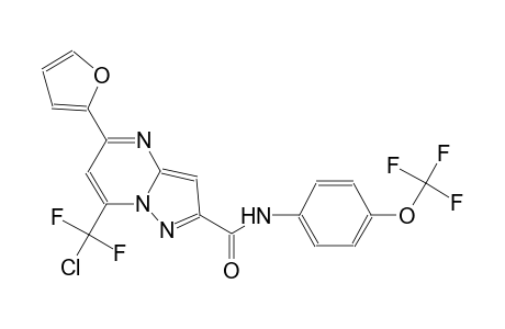 7-[chloranyl-bis(fluoranyl)methyl]-5-(furan-2-yl)-N-[4-(trifluoromethyloxy)phenyl]pyrazolo[1,5-a]pyrimidine-2-carboxamide