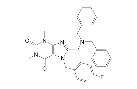 8-[(dibenzylamino)methyl]-7-(4-fluorobenzyl)-1,3-dimethyl-3,7-dihydro-1H-purine-2,6-dione