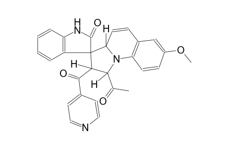 (1'S,2'S,3R,3a'R)-1'-acetyl-2'-isonicotinoyl-7'-methoxy-2',3a'-dihydro-1'H-spiro[indoline-3,3'-pyrrolo[1,2-a]quinolin]-2-one