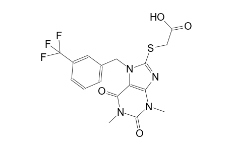 ({1,3-dimethyl-2,6-dioxo-7-[3-(trifluoromethyl)benzyl]-2,3,6,7-tetrahydro-1H-purin-8-yl}sulfanyl)acetic acid