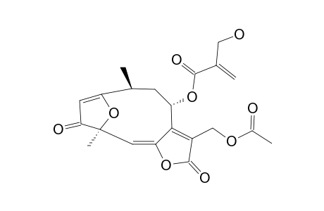 8-ALPHA-(4-HYDROXYMETHACRYLOYLOXY)-3-OXO-1-DESOXY-1,2-DEHYDROHIRSUTINOLIDE-13-O-ACETATE
