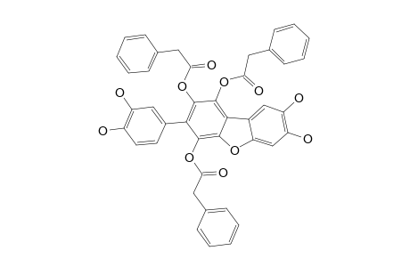 TERRESTRIN-E;3-(3,4-DIHYDROXY-PHENYL)-7,8-DIHYDROXY-1,2,4-TRIPHENYLACETOXY-DIBENZOFURAN