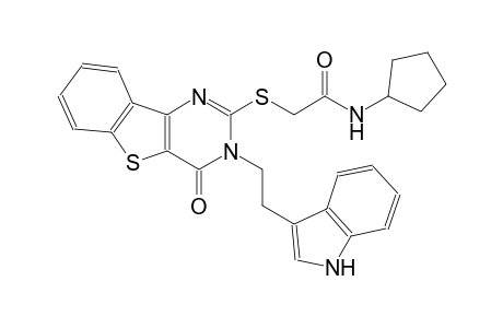 N-cyclopentyl-2-({3-[2-(1H-indol-3-yl)ethyl]-4-oxo-3,4-dihydro[1]benzothieno[3,2-d]pyrimidin-2-yl}sulfanyl)acetamide