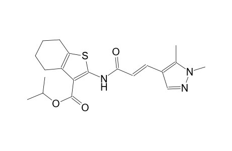 isopropyl 2-{[(2E)-3-(1,5-dimethyl-1H-pyrazol-4-yl)-2-propenoyl]amino}-4,5,6,7-tetrahydro-1-benzothiophene-3-carboxylate