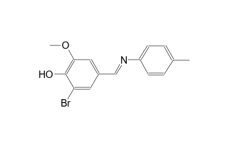 phenol, 2-bromo-6-methoxy-4-[(E)-[(4-methylphenyl)imino]methyl]-