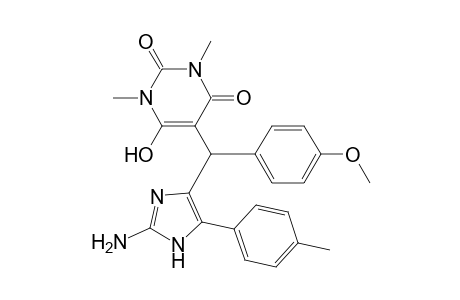 5-((2-Amino-5-(p-tolyl)-1H-imidazol-4-yl)(4-methoxyphenyl)methyl)-6-hydroxy-1,3-dimethylpyrimidine-2,4(1H,3H)-dione