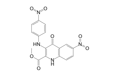 2-Quinolinecarboxylic acid, 1,4-dihydro-6-nitro-3-[(4-nitrophenyl)amino]-4-oxo-, methyl ester