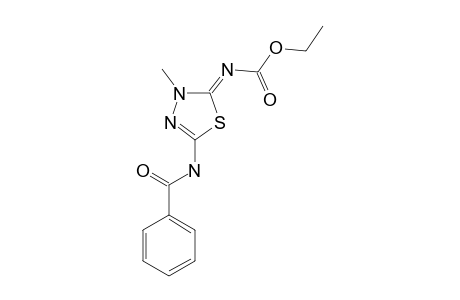 5-BENZOYL-AMINO-2-ETHOXY-CARBONYL-IMINO-3-METHYL-1,3,4-THIADIAZOLINE