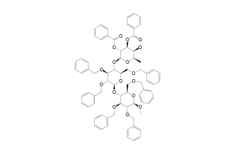 METHYL-O-(2,3-DI-O-BENZOYL-6-DEOXY-BETA-D-GALACTOPYRANOSYL)-(1->4)-O-(2,3,6-TRI-O-BENZYL-BETA-D-GLUCOSYL)-(1->4)-2,3,6-TRI-O-BENZYL-BETA-D-GLUCOSI