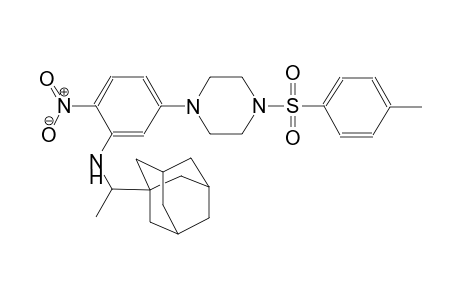 tricyclo[3.3.1.1~3,7~]decane-1-methanamine, alpha-methyl-N-[5-[4-[(4-methylphenyl)sulfonyl]-1-piperazinyl]-2-nitrophenyl]-