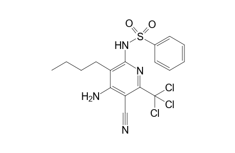 N-[4-Amino-3-butyl-5-cyano-6-(trichloromethyl)pyridin-2-yl]benzenesulfonamide