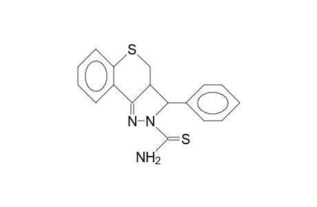 2-Thiocarbamoyl-3-phenyl-2,3,3a,4-tetrahydro(1)B enzothiapyrano(4,3-C)pyrazole