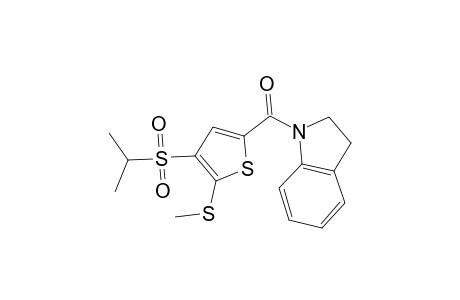 Indole, 2,3-dihydro-1-(4-isopropylsulfonyl-5-methylthio-2-thenoyl)-