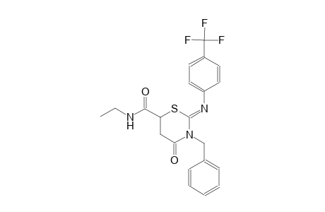 (2Z)-3-benzyl-N-ethyl-4-oxo-2-{[4-(trifluoromethyl)phenyl]imino}tetrahydro-2H-1,3-thiazine-6-carboxamide