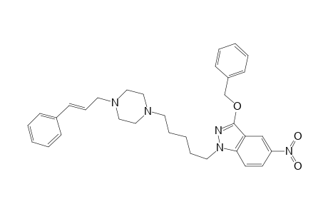 (E)-3-Benzyloxy-5-nitro-1-{5-[4-(3-phenyl-2-propenyl)piperazine-1-yl]-pentyl}-1H-indazole