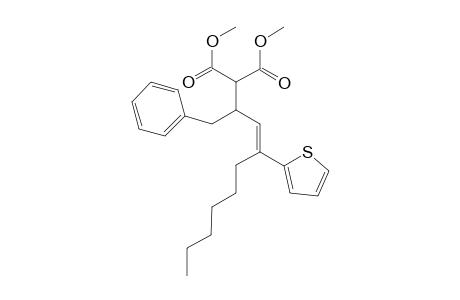 dimethyl 2-[(E)-1-benzyl-3-(2-thienyl)non-2-enyl]propanedioate