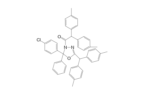5-(p'-Chlorophenyl)-5-phenyl-4-(di<p'-tolyl>acyl)-2-[bis(p-tolyl]-methyl-1,3,4-oxadiazoline