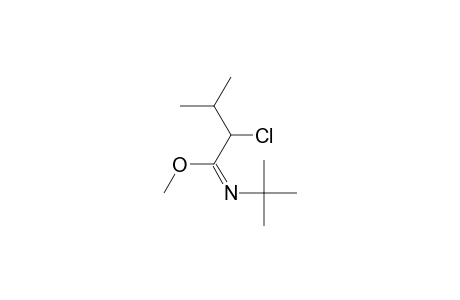 Butanimidic acid, 2-chloro-N-(1,1-dimethylethyl)-3-methyl-, methyl ester