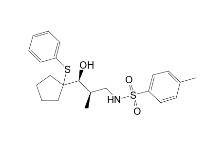 syn-(2R,3S)-3-Hydroxy-2-methyl-3-(1-phenylsulfanylcyclopentyl)propyl-N-tosylamide