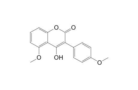 4-Hydroxy-5-methoxy-3-(4-methoxyphenyl)-1-benzopyran-2-one