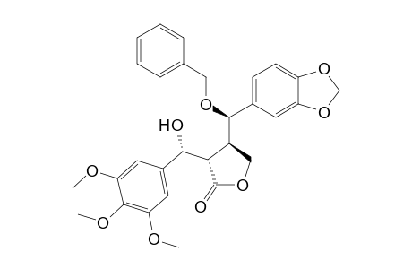 (3S*,4R*)-4-[(R*)-1,3-Benzodioxol-5-yl(benzyloxy)methyl]-3-[(R*,S*)-hydroxy-(3,4,5-trimethoxyphenyl)methyl]dihydrofuran-2(3H)-one
