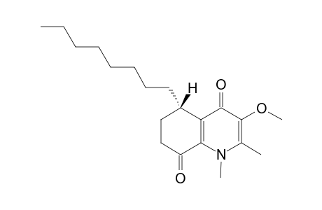 N-Methylantidesmone [(S)-2] ((S)-4,8-dioxo-3-methoxy-1,2-dimethyl-5-n-octyl-1,4,5,6,7,8-hexahydroquinoline