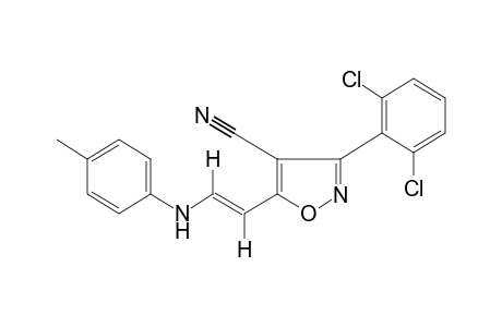 trans-3-(2,6-DICHLOROPHENYL)-5-[2-(p-TOLUIDINO)VINYL]-4-ISOXAZOLECARBONITRILE