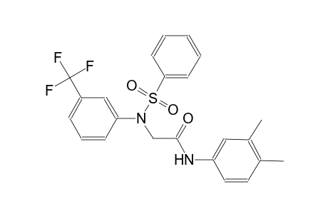 N-(3,4-dimethylphenyl)-2-[(phenylsulfonyl)-3-(trifluoromethyl)anilino]acetamide