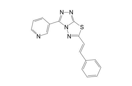[1,2,4]Triazolo[3,4-b][1,3,4]thiadiazole, 6-[2-phenylethenyl]-3-(3-pyridinyl)-
