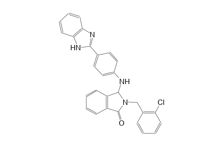 1H-isoindol-1-one, 3-[[4-(1H-benzimidazol-2-yl)phenyl]amino]-2-[(2-chlorophenyl)methyl]-2,3-dihydro-