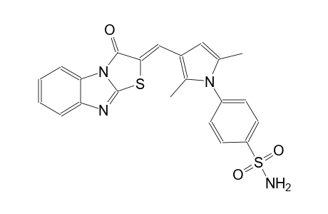 4-{2,5-dimethyl-3-[(Z)-(3-oxo[1,3]thiazolo[3,2-a]benzimidazol-2(3H)-ylidene)methyl]-1H-pyrrol-1-yl}benzenesulfonamide