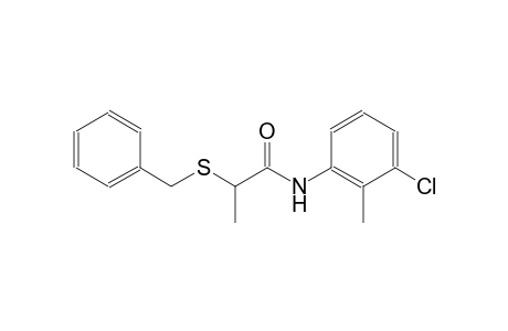 2-(benzylsulfanyl)-N-(3-chloro-2-methylphenyl)propanamide