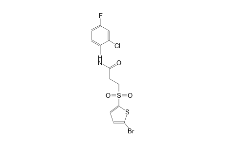 3-[(5-bromo-2-thienyl)sulfonyl]-N-(2-chloro-4-fluorophenyl)propanamide
