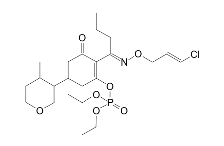 Phosphoric acid, 2-[1-[[(3-chloro-2-propenyl)oxy]imino]butyl]-3-oxo-5-(tetrahydro-4-me thyl-2H-pyran-3-yl)-1-cycloThyl-2H-pyran-3-yl)-1-cyclohexen-1-yl diethyl ester