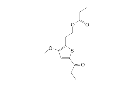 1-[4-METHOXY-5-[2-(1-OXOPROPYL-1-OXY)-ETHYL]-2-THIENYL]-1-PROPANONE