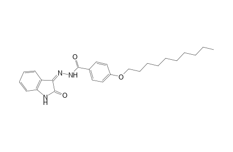 4-(decyloxy)-N'-[(3Z)-2-oxo-1,2-dihydro-3H-indol-3-ylidene]benzohydrazide