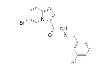 Imidazolo[1,2-a]pyridine-3-carbohydrazide, 6-bromo-2-methyl-N2-(3-bromobenzylideno)-