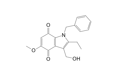 1-Benzyl-3-hydroxymethyl-5-methoxy-2-ethylindole-4,7-dione