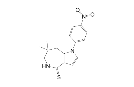 2,7,7-trimethyl-1-(4-nitrophenyl)-6,8-dihydro-5H-pyrrolo[3,2-c]azepine-4-thione