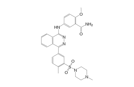 2-methoxy-5-[(4-{4-methyl-3-[(4-methyl-1-piperazinyl)sulfonyl]phenyl}-1-phthalazinyl)amino]benzamide
