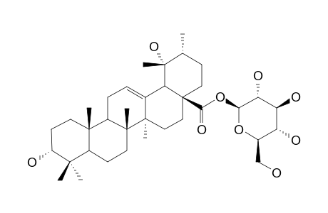 3-EPI-POMOLIC-ACID-(28->1)-BETA-D-GLUCOPYRANOSYLESTER