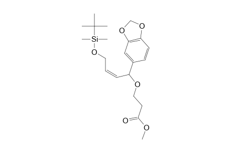METHYL-(+/-)-(Z)-5-(1,3-BENZODIOXOL-5-YL)-8-(TERT.-BUTYLDIMETHYLSILYLOXY)-4-OXAOCT-6-ENOATE