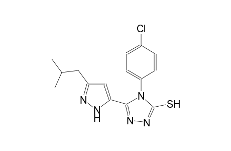 4H-1,2,4-triazole-3-thiol, 4-(4-chlorophenyl)-5-[3-(2-methylpropyl)-1H-pyrazol-5-yl]-