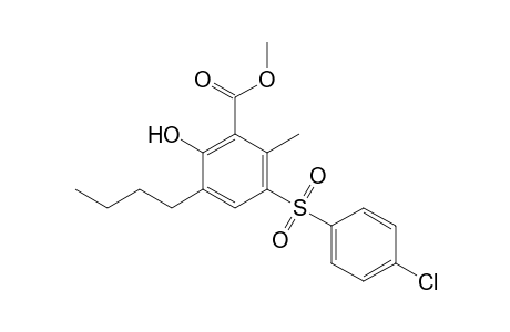 Methyl 3-(4-Chlorophenylsulfonyl)-5-butyl-6-hydroxy-2-methylbenzoate