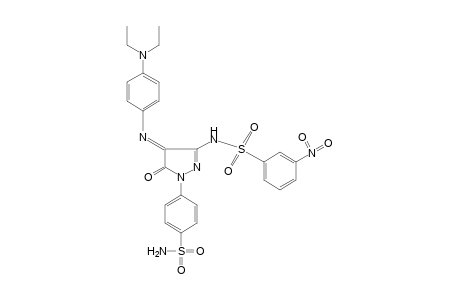 N-{4-{[p-(DIETHYLAMINO)PHENYL]IMINO}-5-OXO-1-(p-SULFAMOYLPHENYL)-2-PYRAZOLIN-3-YL}-m-NITROBENZENESULFONAMIDE