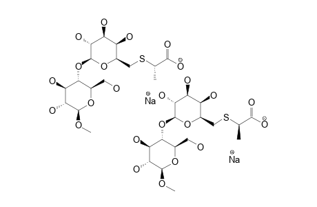 METHYL-6-THIO-6-[2'-(SODIUM-PROPANOATE)]-BETA-D-GALACTOPYRANOSYL-(1,4)-BETA-D-GLUCOPYRANOSIDE