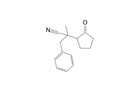 2-(2-ketocyclopentyl)-2-methyl-3-phenyl-propionitrile