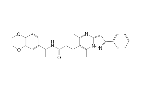 pyrazolo[1,5-a]pyrimidine-6-propanamide, N-[1-(2,3-dihydro-1,4-benzodioxin-6-yl)ethyl]-5,7-dimethyl-2-phenyl-